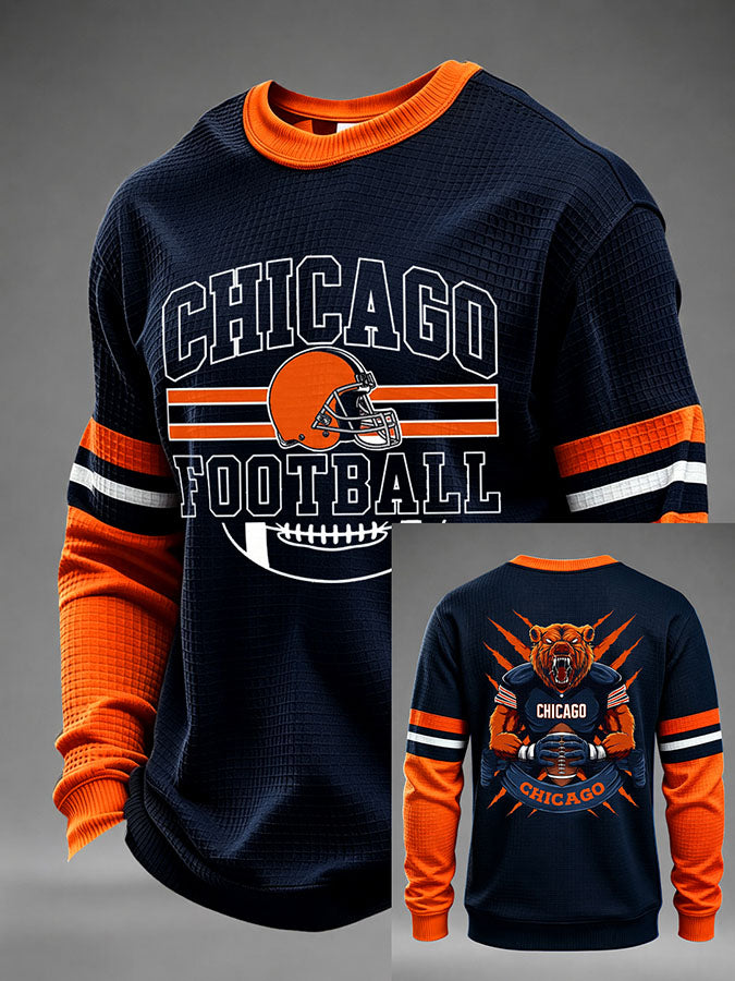 Men'S Football Printed Waffle T-Shirt