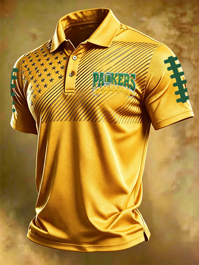 Men's Football Fans Printed Polo Shirt