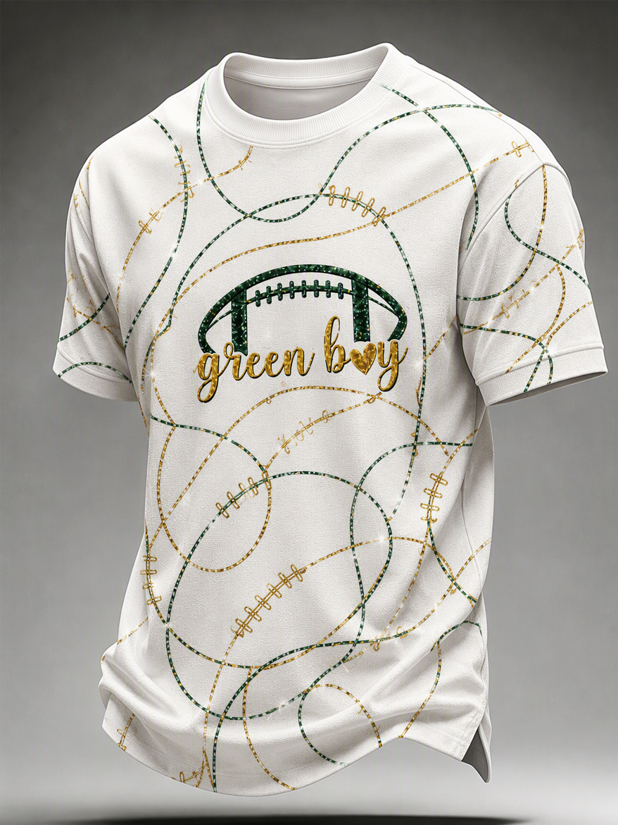 Men'S Football Fan Printed T-Shirt