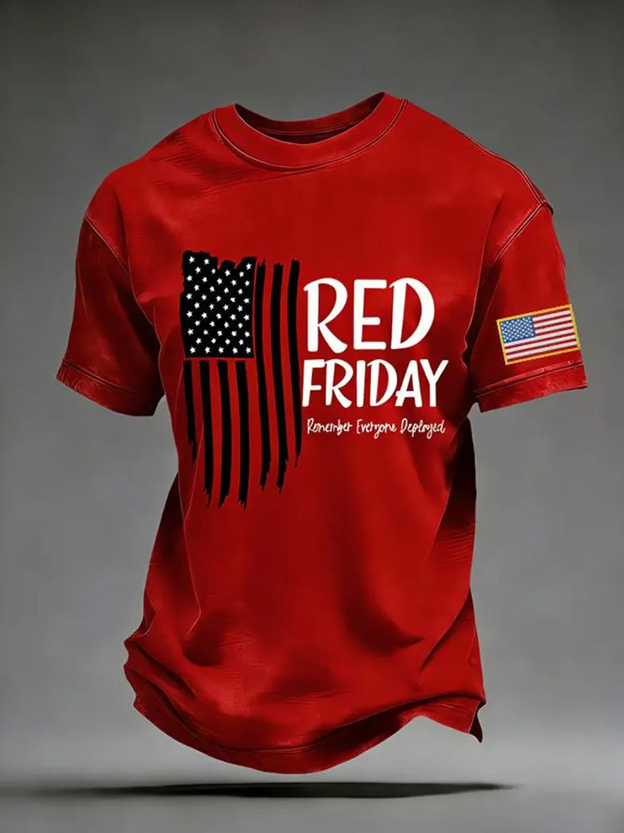 Men's Red Friday Print T-shirt