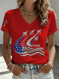 Women's America 250 Years 1776-2026 Print Casual T-shirt
