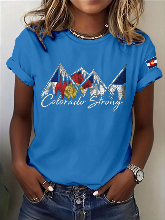 Women'S Colorado Strong Printed Casual T-Shirt