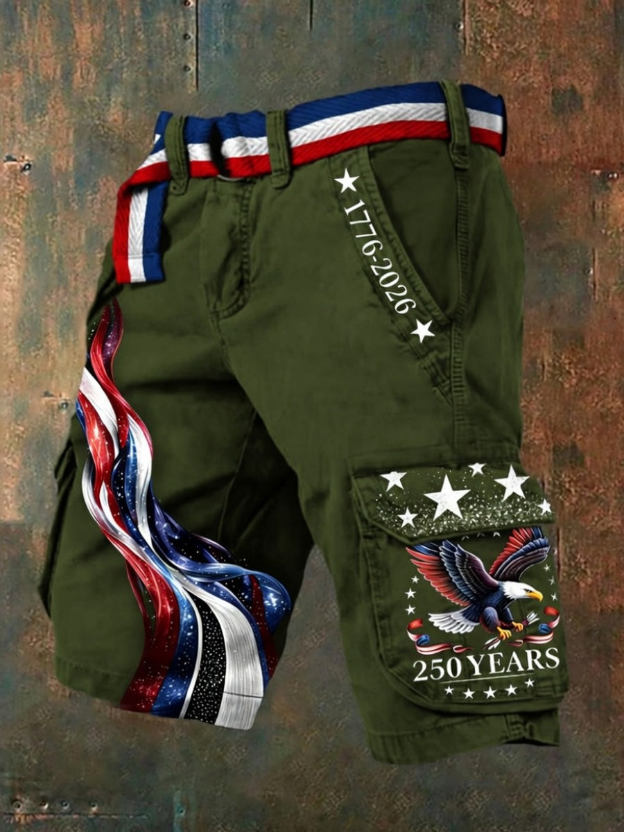 Retro USA 250th Anniversary Men's Work Shorts