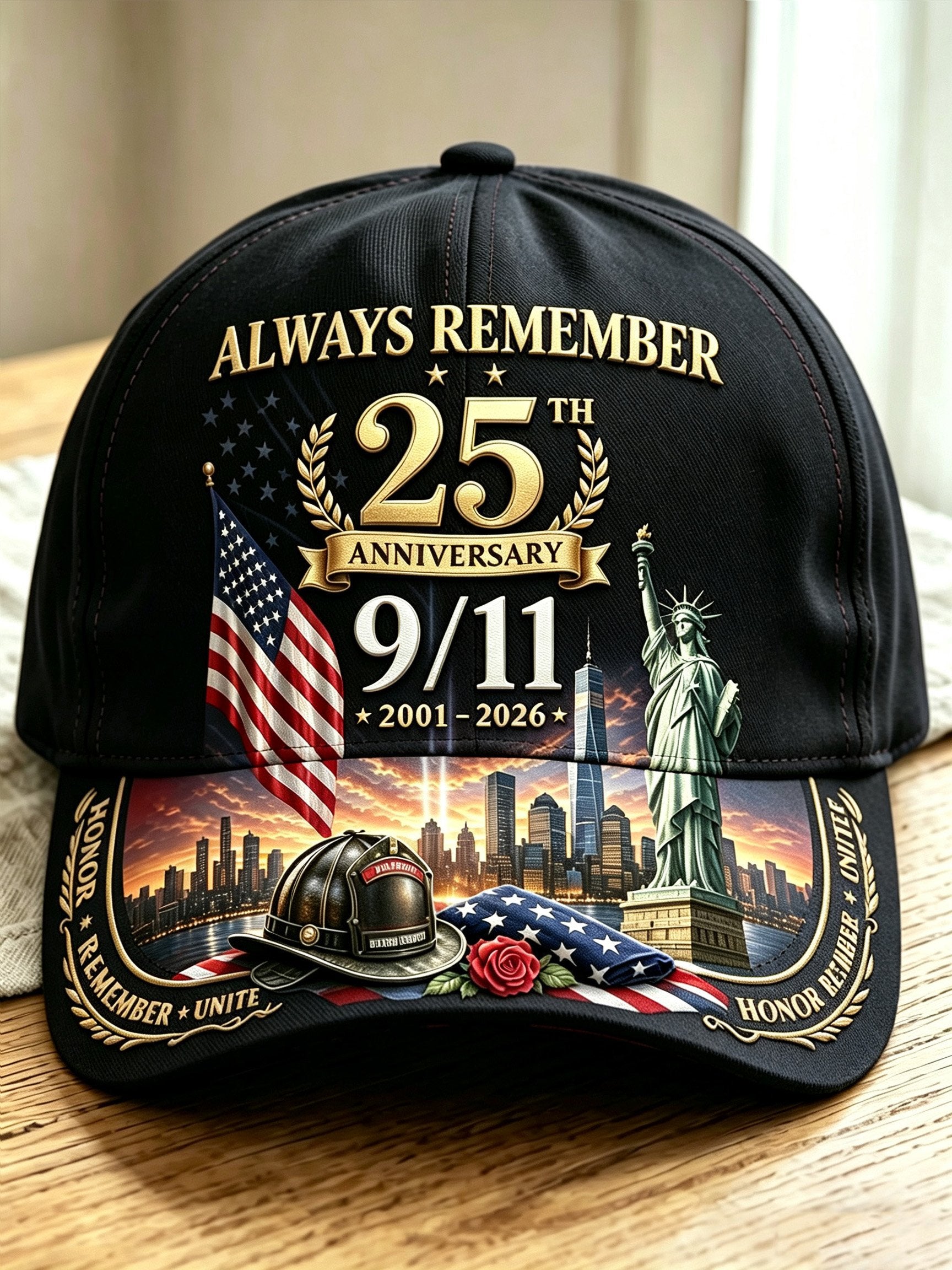 9/11 Memorial Printed Hat (Unisex)