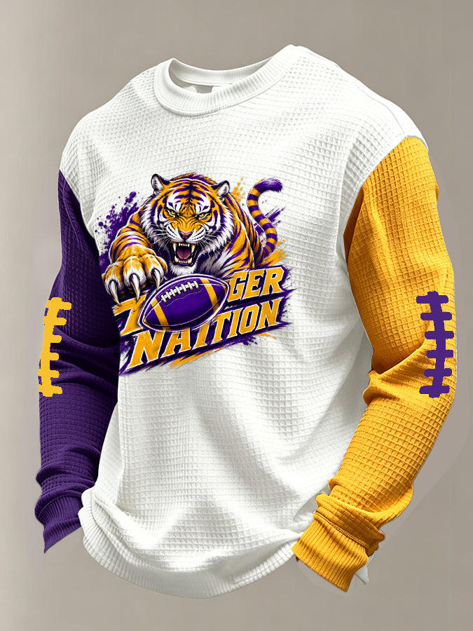 Men's Football Printed Waffle T-Shirt