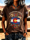 Women's Colorado 150years Anniversary Casual T-shirt