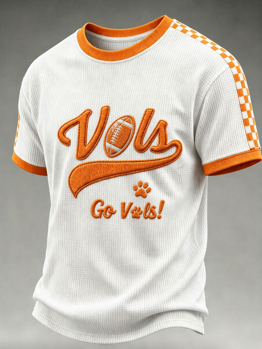 Men'S Football Print Waffle T-Shirt