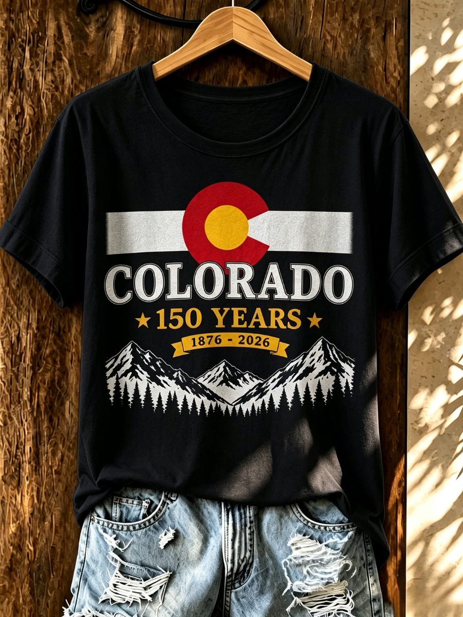 Women's Colorado Strong Cotton And Linen Round Neck Top