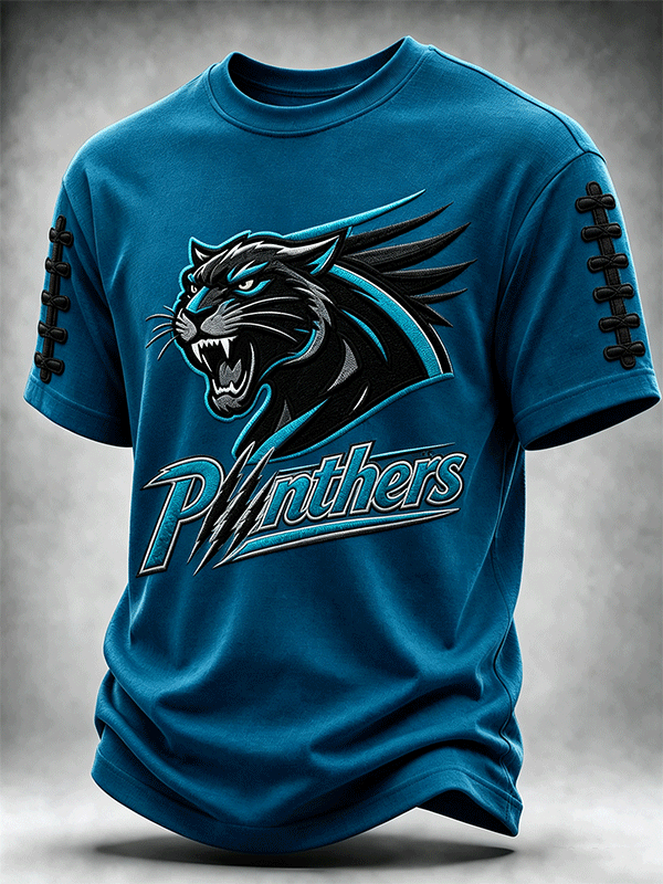 Men'S Rugby Printed Round Neck T-Shirt