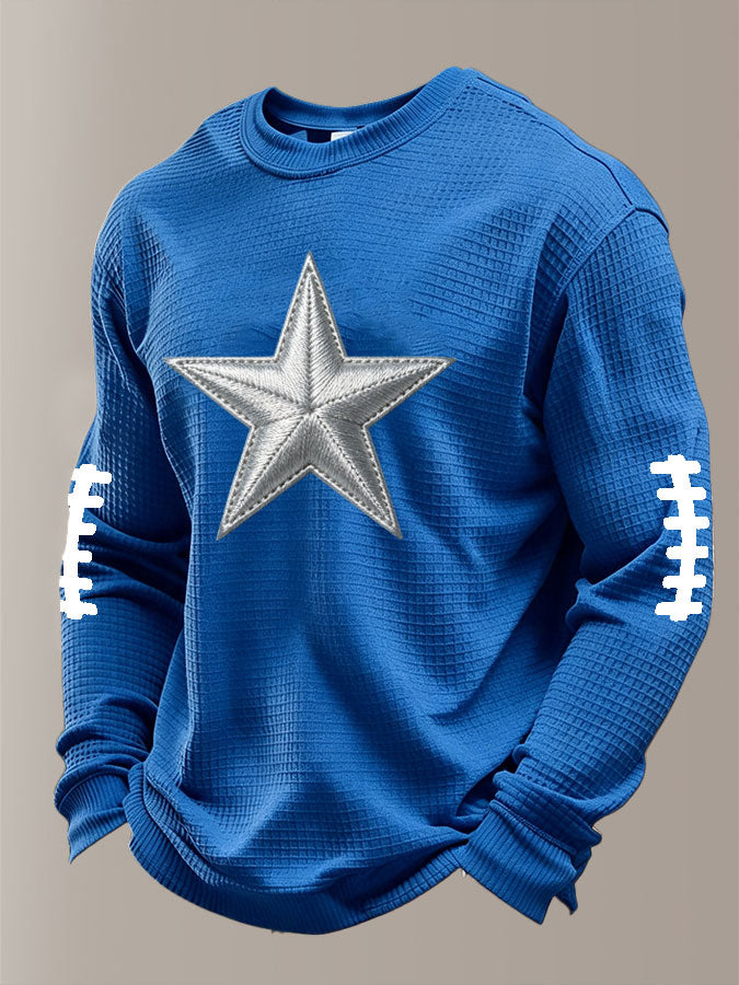 Men'S Football  Printed Waffle T-Shirt