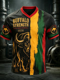 Men's Juneteenth Buffalo Soldier Cycling Art Print Top