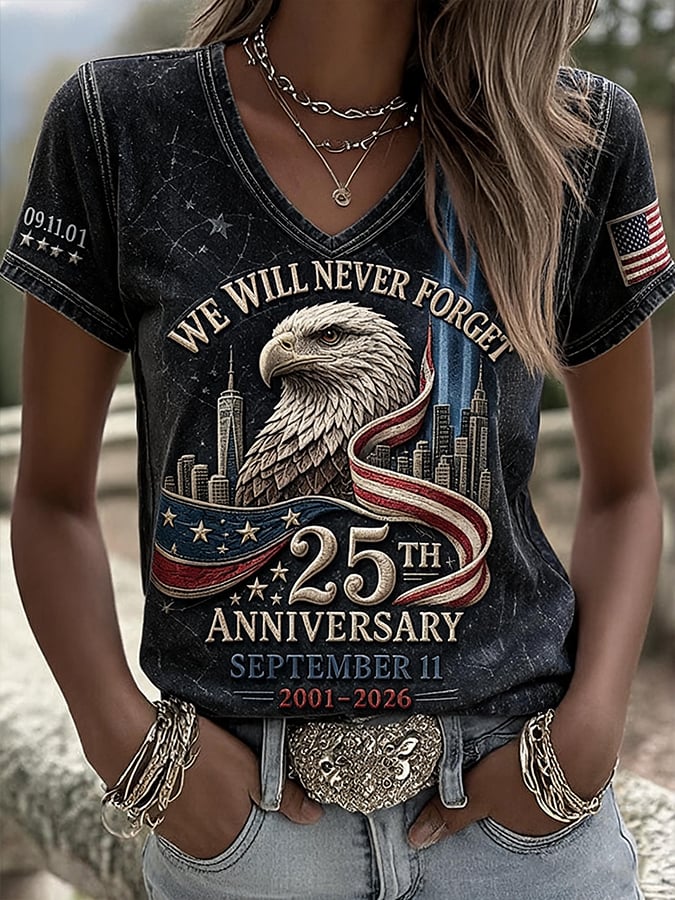 9.11 Never Forget Printed T-Shirts