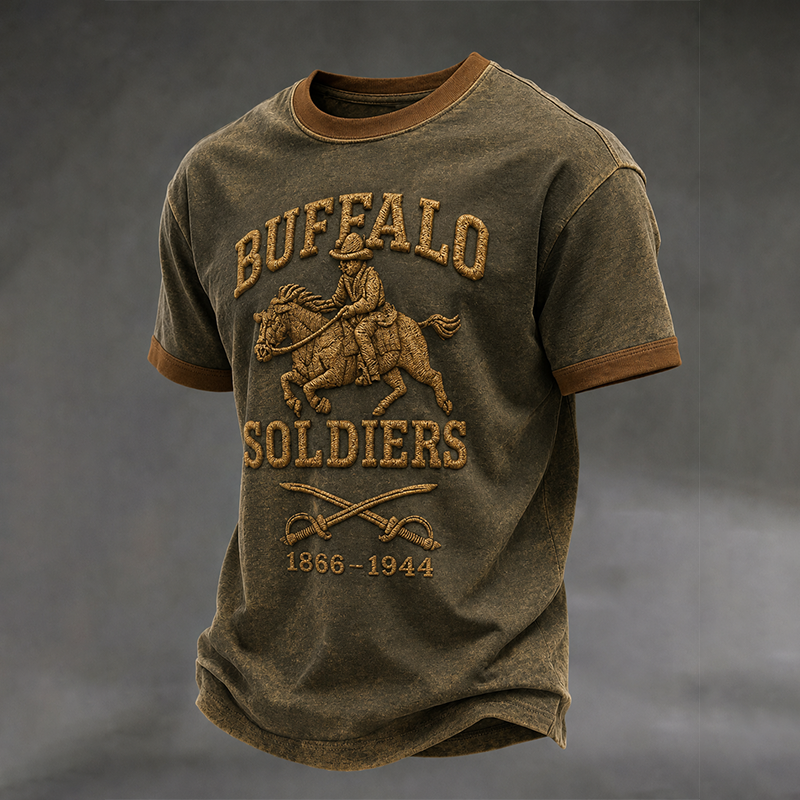 Men's Buffalo Soldier Summer Crew Neck T-Shirt