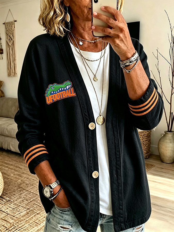 Women'S University Football Fan Cardigan
