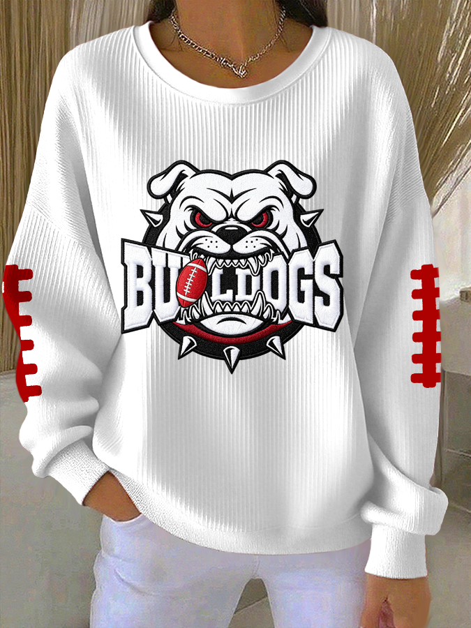 Women'S Football Print Casual Sweatshirt
