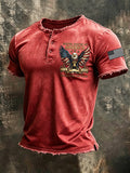 Men'S American Flag Printed Casual Top
