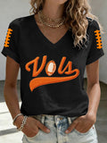 Women'S Football Print Short-Sleeve T-Shirt
