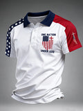 Men'S Retro American Patriots Independence Day 250Th Anniversary Polo Neck Short Sleeve