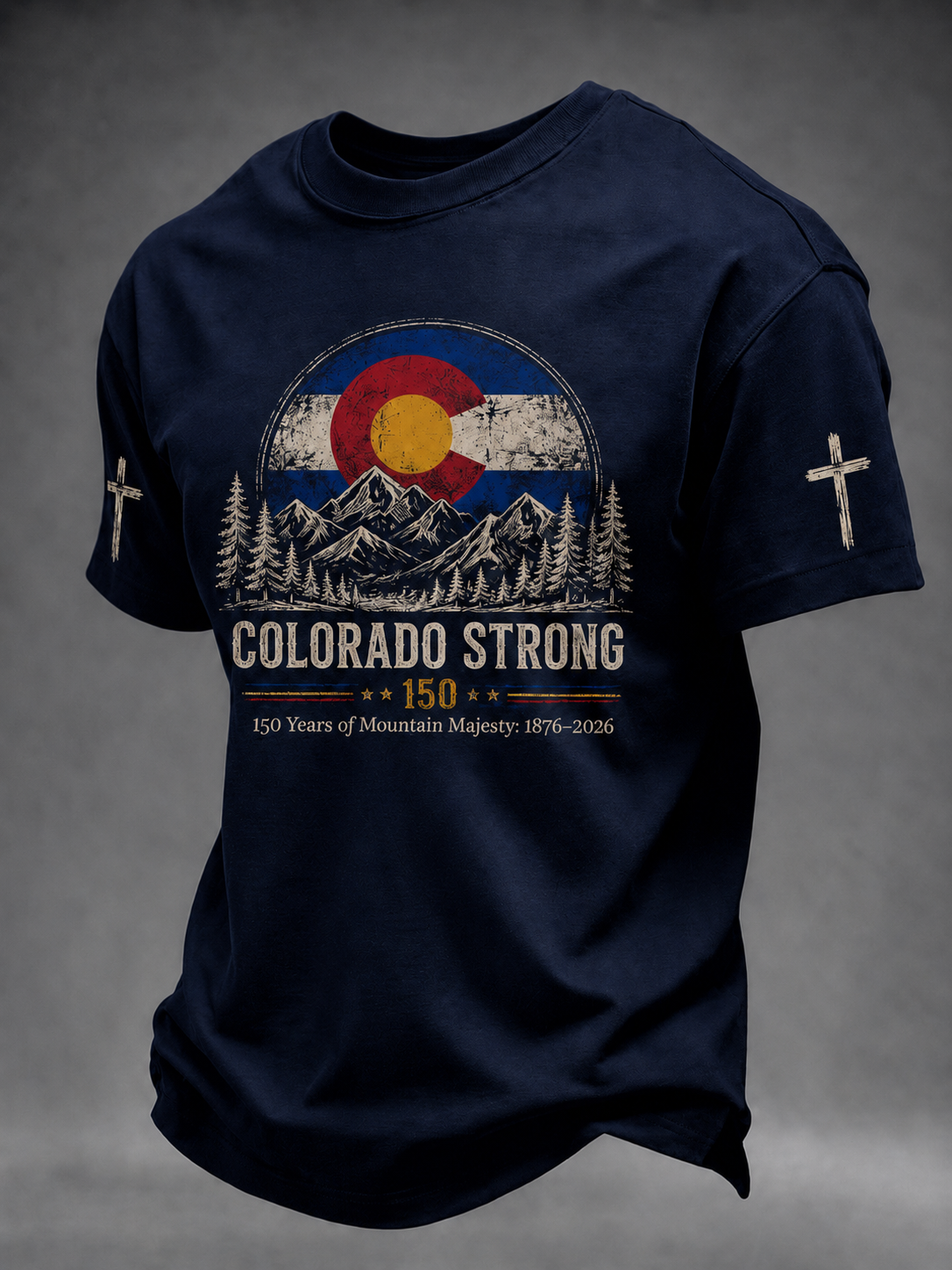 Men'S COLORADO STRONG Print Short Sleeve T-Shirt