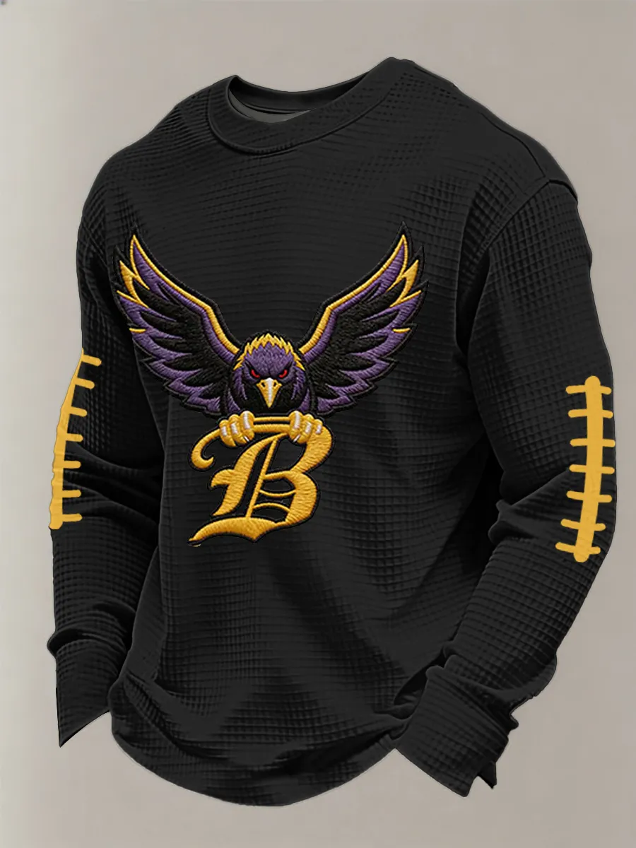 Men'S Football Printed Waffle T-Shirt