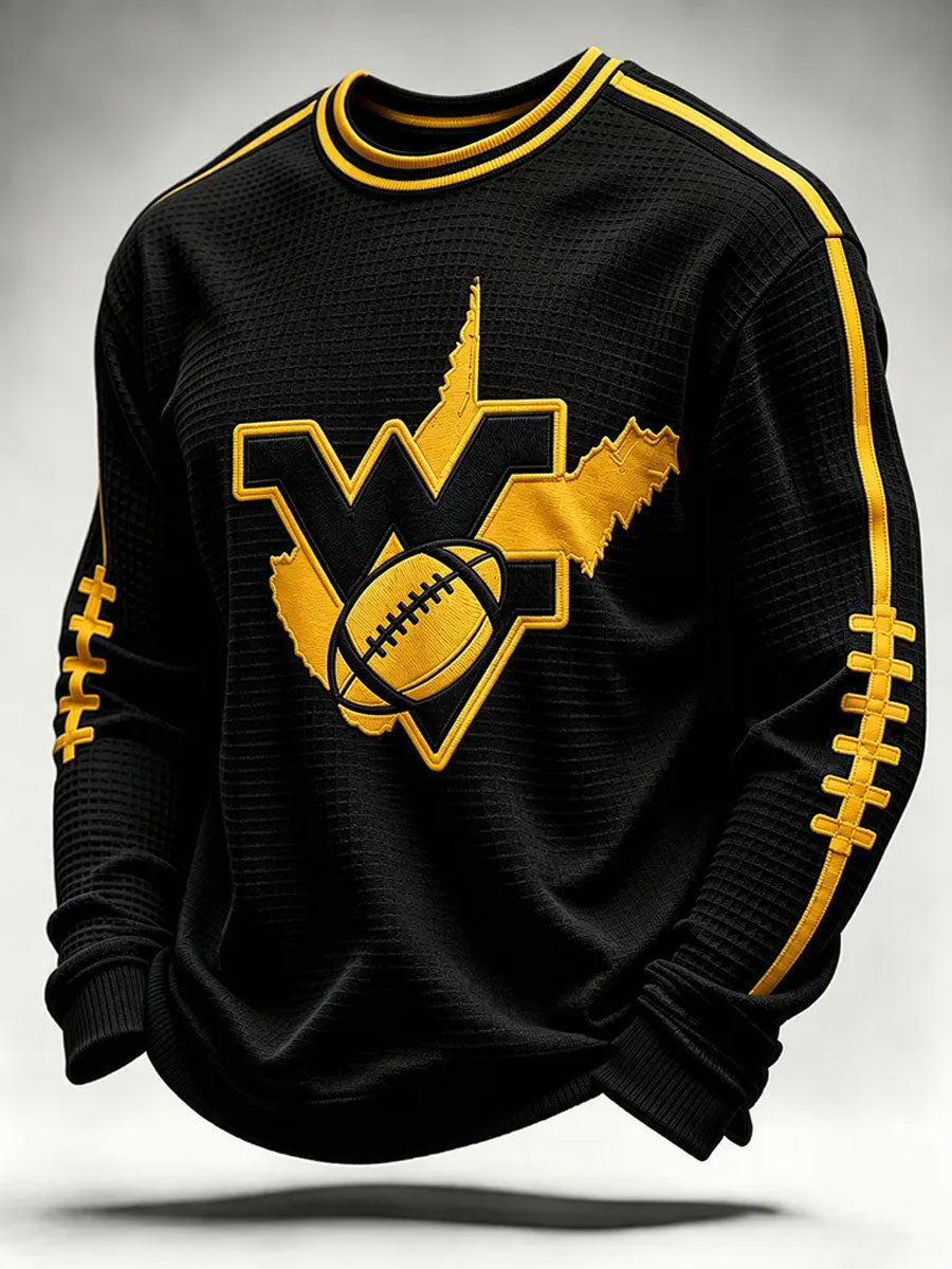 Men'S Football Printed Waffle T-Shirt