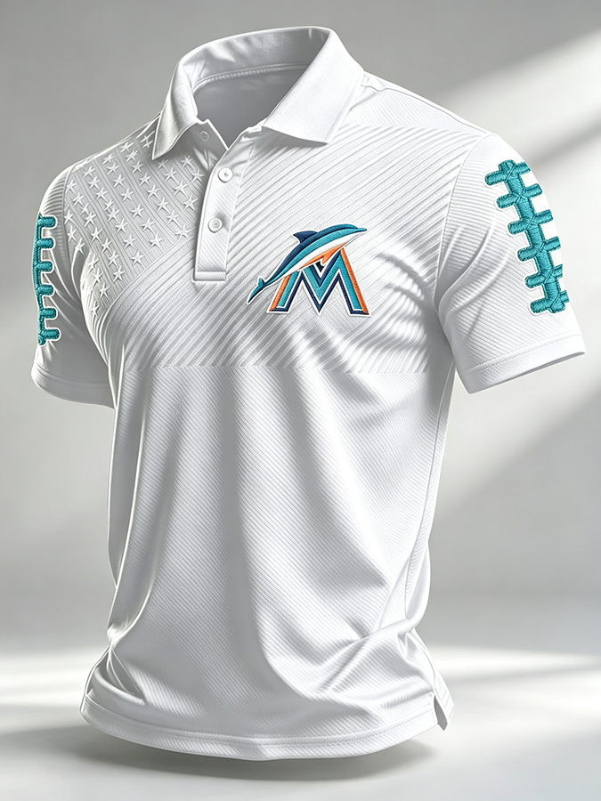 Men'S Retro Football Polo Shirt