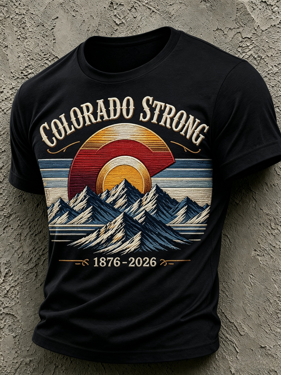 Men's Colorado Strong Print Short Sleeve T-Shirt
