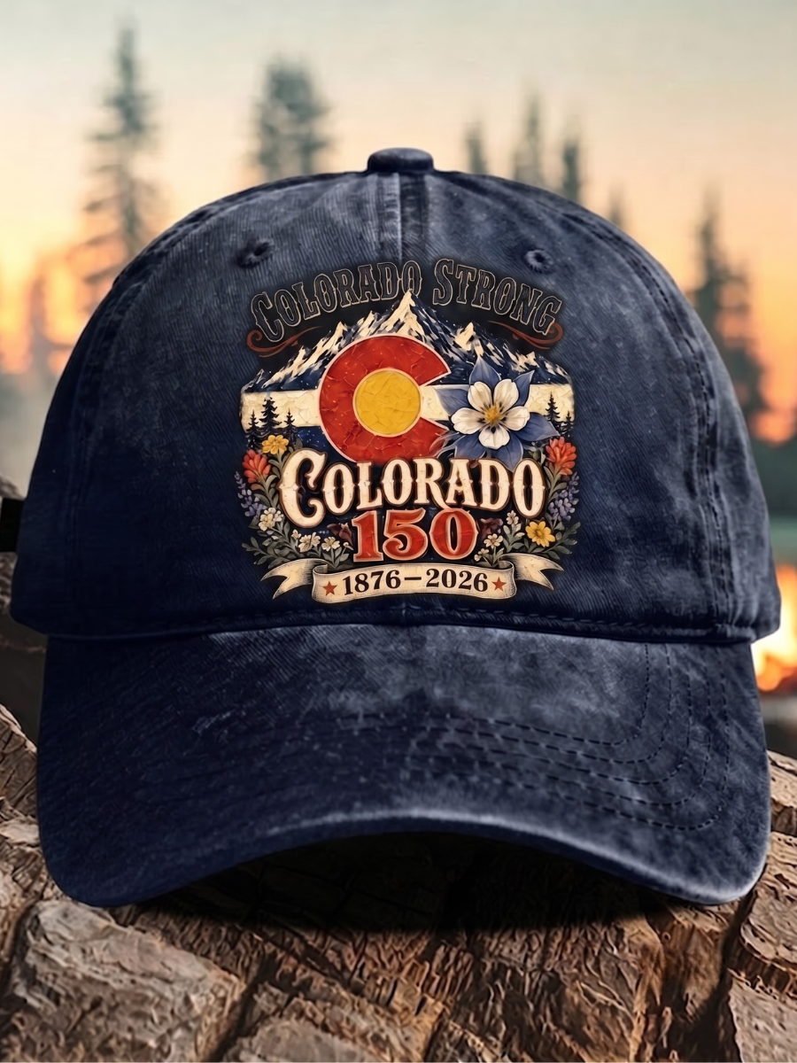 Retro Colorado Environmental Protection Print Baseball Cap