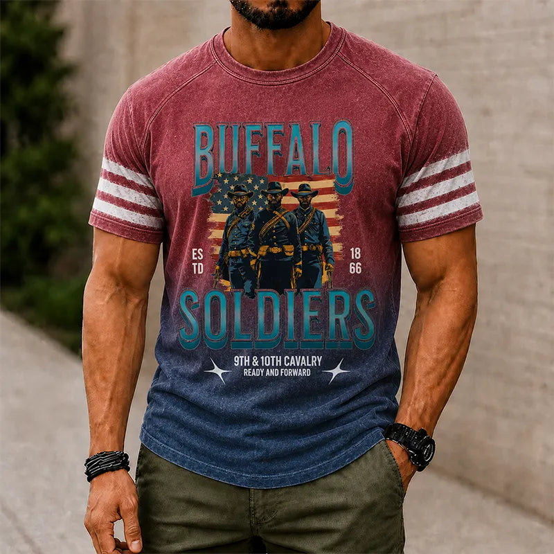 Men's Buffalo Soldier Summer Crew Neck T-Shirt