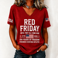 Women's "Red Friday" Commemorative V-Neck T-Shirt