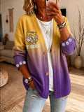 Women'S Football Fan Casual Cardigan Top