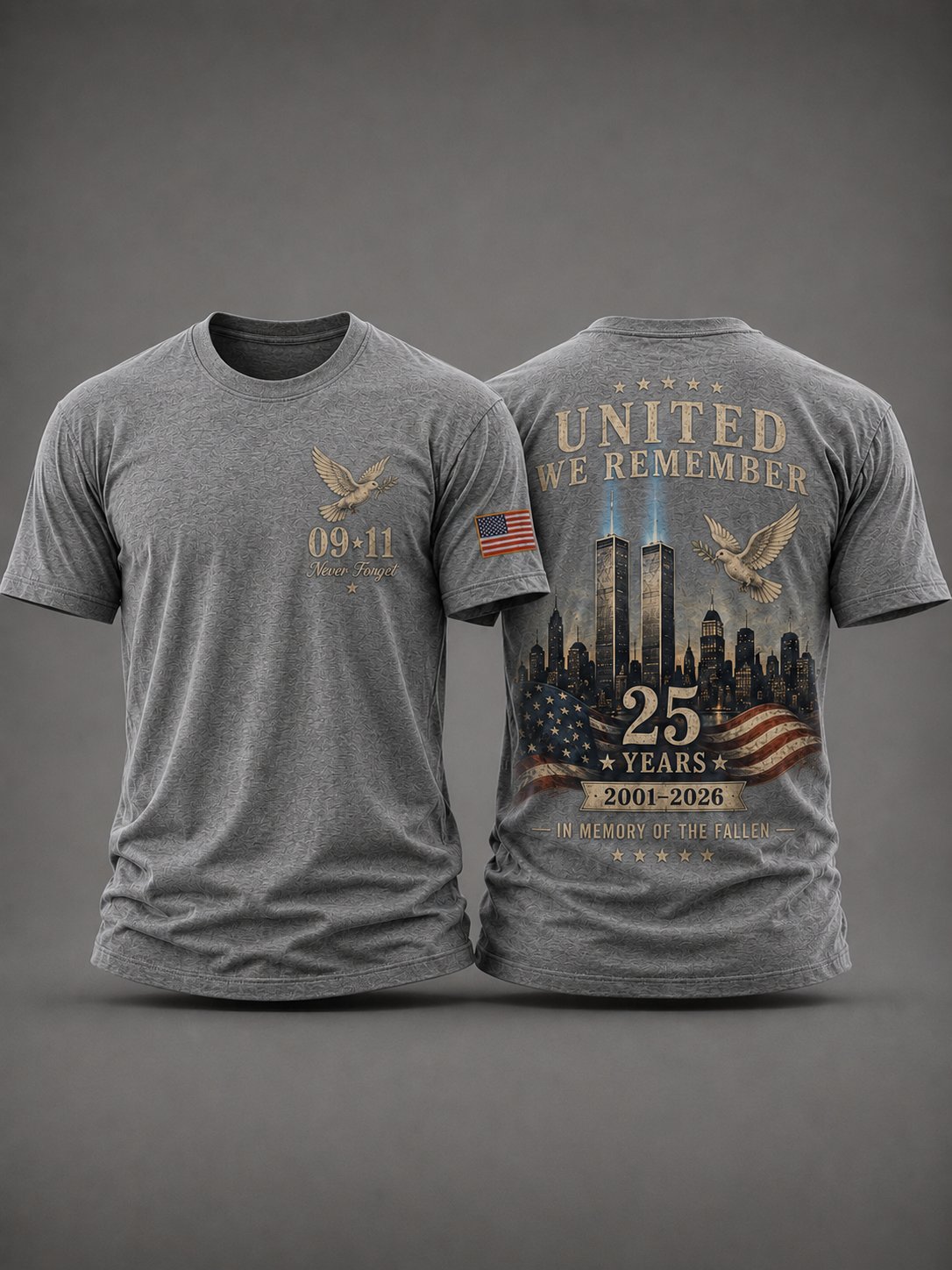 911 Memorial Casual Print T-Shirt