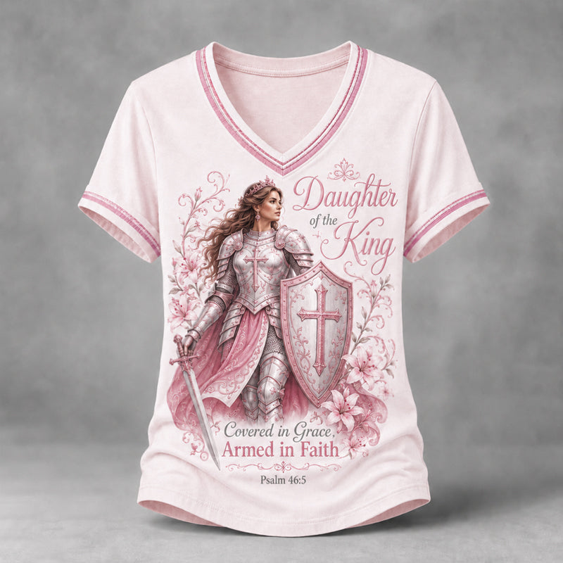 Women's Faith and Female Warrior Art Print T-Shirt