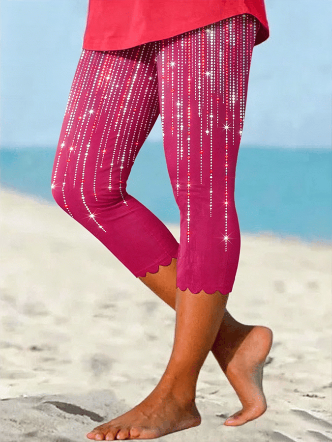 Women's Retro American Flag Print Leggings
