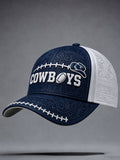 Neutral football printed casual hat