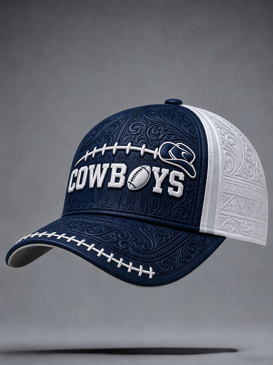 Neutral football printed casual hat