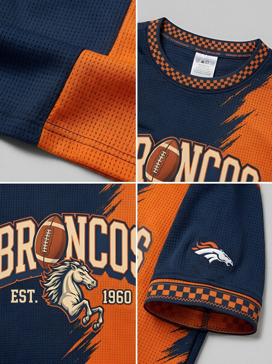 Unisex Denver Broncos Football Horse Logo Est 1960 Printed T-shirt