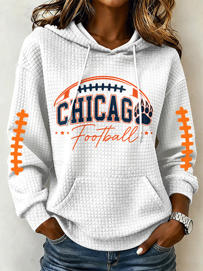 Women'S Football Sports Casual Hooded
