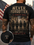 Men's 9.11 Never Forget Printing  T-Shirts