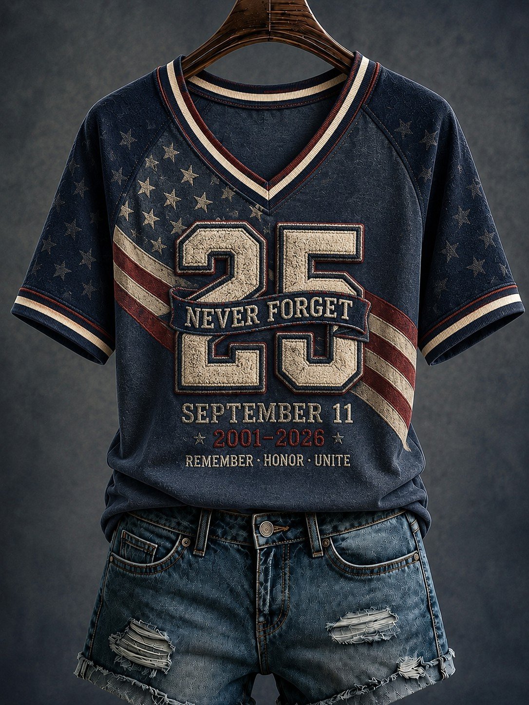 Women's 9.11 Never Forget Printed Casual Tops