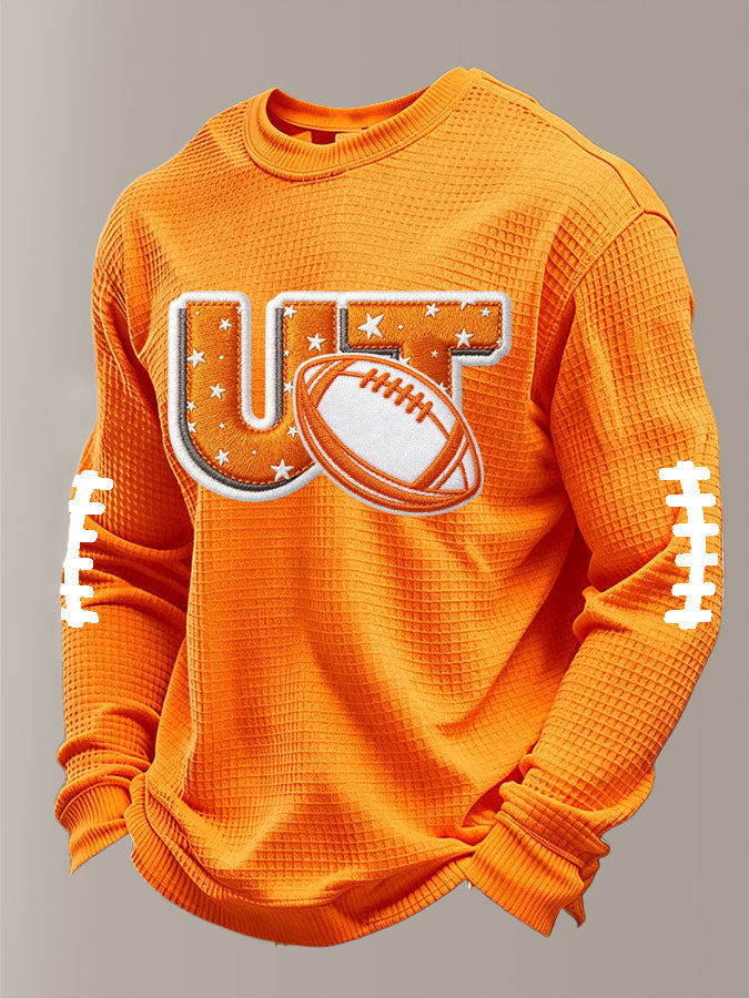 Men'S Football Printed Waffle T-Shirt