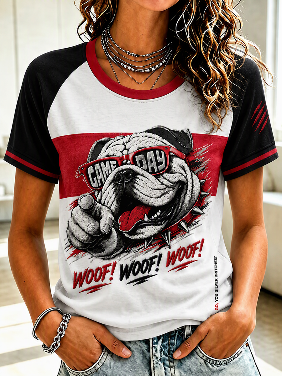 Women'S Football Print Short-Sleeve T-Shirt