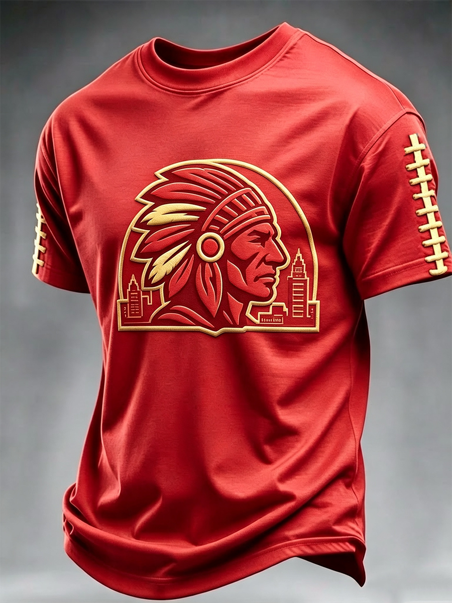 Men'S Football Fan Printed T-Shirt