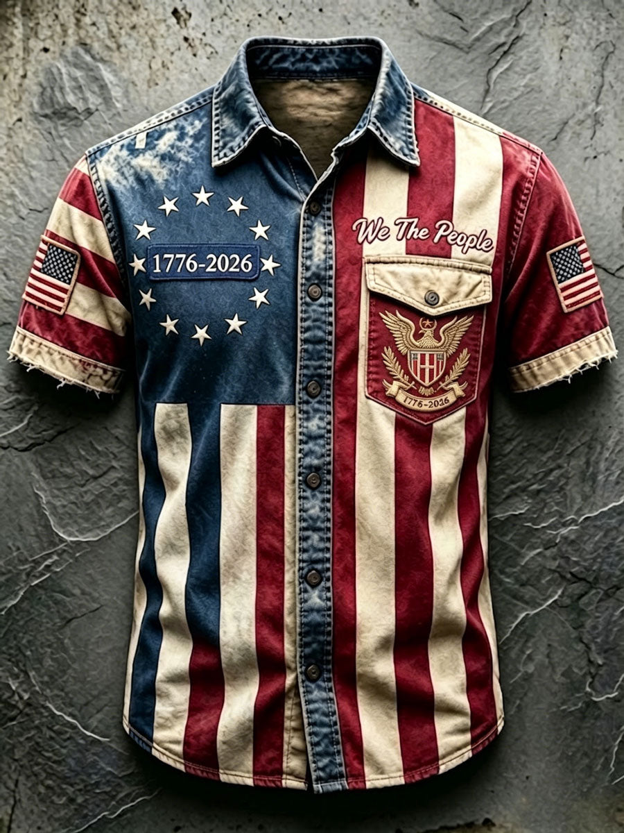 Men'S 250Th Anniversary National Print  Shirt
